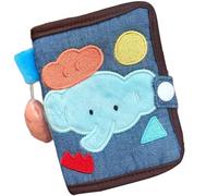 [Psdndeww] Cartoon Elephant Short Wallet Card Case Lovely Dog Wallet Canvas Coin Purse Everyday Cartoon Elephant Coin Holder Small Wallet, elephants