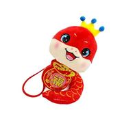 Psdndeww Cartoon Zodiacs Snake Hanging Decoration Animal Plush Toy Chinese New Year Accessories Handmade Office Desk Ornament