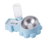 Psdndeww Cats Double Food Bowl Dog Water Dispenser Food Feeder Bowls Automatic Water Bowl Housewares Dog Dish Cats Feeding Supply