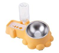 Psdndeww Cats Double Food Bowl Dog Water Dispenser Food Feeder Bowls Automatic Water Bowl Housewares Dog Dish Cats Feeding Supply