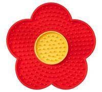 Psdndeww Cats Lick Pad with Suctions Cup Slow Feeders Licking Mat Flower Shape Silicone Pad with Suctions Cup Dog Licking Mat Silicone