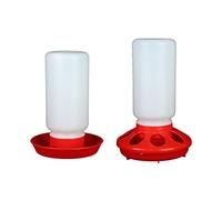 Psdndeww Chick Feeder And Waterer Combo 1 Chicken Feeder & 1 Chicken Waterer Birds Poultry Feeding Equipment Red