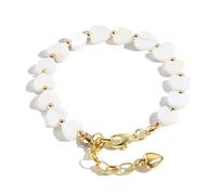 Psdndeww Colourful Beads Hand Chain Stylish Heart/Moon/Star Bowl Shape Bracelet Adjustable