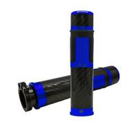 Psdndeww Combine lightweight handlebar grips in carbon fibre texture motorcycle handles for improved control and comfort competition motorcycle grips