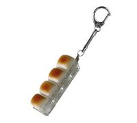 Psdndeww Creative Pastry Keychain Unique Present Model Compact Backpack Ornament Sturdy PVC Crafted for Comrades Miniature Keychain Accessory