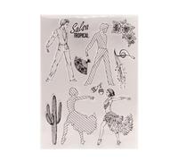 Psdndeww Dancing Girl Silicone Clear Stamps For Card Making Scrapbooking Embossing Craft Album Rubber Seal Stamps Decoration
