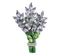 Psdndeww Delicate Flower Badge Accessory Refined Lavender Badge Decoration Fashion Striker Pin Jewellery for Women Girls
