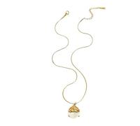 Psdndeww Delicate Round Pendant Necklace French Inspired Design Adjustable Lightweight Chain For Women Stylish Stackable Jewelry Gift Lightweight Comfort Chain Necklace Accessory