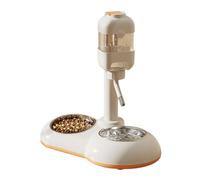 Psdndeww Dog Bowl Height Adjustable 2 in 1 Food Water Bowls Feeder Double Bowl Height Adjustable Raised Dog Bowls