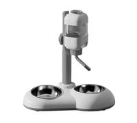 Psdndeww Dog Bowl Height Adjustable 2 in 1 Food Water Bowls Feeder Double Bowl Height Adjustable Raised Dog Bowls
