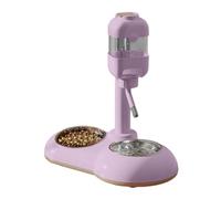 Psdndeww Dog Bowl Height Adjustable 2 in 1 Food Water Bowls Feeder Double Bowl Height Adjustable Raised Dog Bowls