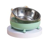 Psdndeww Dog Bowl Raised for Cat Food Water Stainless Steel Bowls with Stand Pet Feeding Bowl Slanted Dish