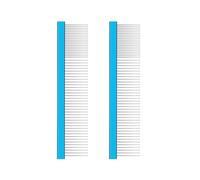 Psdndeww Dog Grooming Comb 2PCS Pet Deshedding Straight Row Comb for Dog Cats Animal Shedding Furs Removal Tool Grooming Accessory