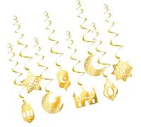 Psdndeww Eid Mubaraks Banners Eid Muburak Decorations Star Moon Hanging Swirls Ramadan Party Supplies for Home Core Decorations