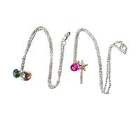 Psdndeww Elegant Crystal Necklace Wizard Hat Pendant Magic Wand Elegant Clavicle Chain Decorative Chains Fashion Necklaces As Pictures