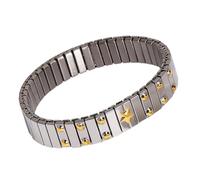[Psdndeww] Elegant Elastic Bracelet, Versatile Stainless Steel Bracelet with Shiny Decoration for Meeting