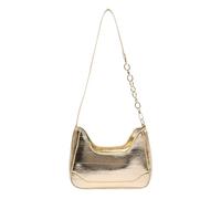 [Psdndeww] Elegant Solid Color Casual Bag with Chain Strap Arm Underarm Purse Handbag Zipper Arm Pit Bag Working and Shopping, gold