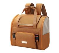 Psdndeww Expandable Pet Travel Backpack for Cats and Small Dogs, Mesh Ventilation, Front Pocket, Top Handle, Daily Gear Pack Side Expansion Front Pocket Vet Commute Soft Sided