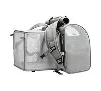 Psdndeww Expandable Pet Travel Backpack for Cats and Small Dogs, Mesh Ventilation, Front Pocket, Top Handle, Daily Gear Pack Side Expansion Front Pocket Vet Commute Soft Sided