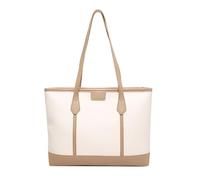 [Psdndeww] Fashion handbags PU leather shoulder bag suitable for work meeting and shopping with enough space for your belongings, white