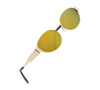 [Psdndeww] Fashion Oval Sunglasses Metal Frame Fashion Universal Lenses Fashion Accessories A