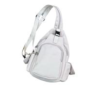 [Psdndeww] Fashionable Unisex Crossbody Bag Backpack Multiple Compartments Practical Nylon Shoulder Bag for Students Adjustable Strap Shoulder Bag, Khaki