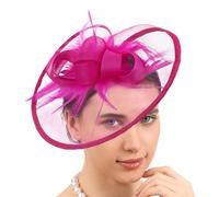[Psdndeww] Feathered Mesh Flower Flower Shaped Tea Party Headwear Classic Pill Box Hat Pill Box with Event Pill Box Ware Net for Women