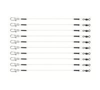 Psdndeww Fishing Leader Line with Swivels Fluorocarbon Leader Set for Freshwater Saltwater Fluorocarbon Fishing Leader