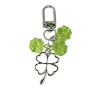 Psdndeww Four Leaf Clover Clasps, Handmade Mobile Phone Lanyard, Beads, Phone Strap, Unique Keychain for Women and Fashion Lovers