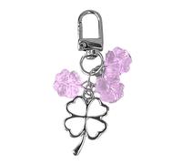 Psdndeww Four Leaf Clover Clasps, Handmade Mobile Phone Lanyard, Beads, Phone Strap, Unique Keychain for Women and Fashion Lovers