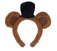 [Psdndeww] Furry Bear Ear Hair Hoop Cartoon Plush Hair Band Music Festival Headwear Face Washing Headband Daily Use Formal Events