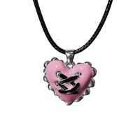 [Psdndeww] Gothic Liquid Heart Pendant Necklace Devil Eye Cross Choker Punk Devil Clavicle Chain Women Jewelry Accessories