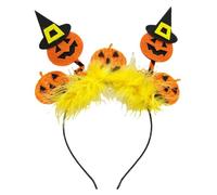 Psdndeww Gothic Wing&Skull&Pumpkin Shape Headband Woman Taking Photo Hairband Halloween,Spooky Decorations