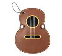 Psdndeww Guitar Pick Storage Sleeve with Embroidery PU Leather Plectrum Storage Container for Musicians and Instrument Collectors