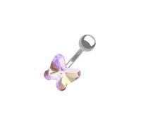 [Psdndeww] Heart Navel Ring Enhances Outfit Easy Match Unique Charm Stainless Steel Texture Modern Fashion Enthusiast, フリーサイズ, No Gemstone