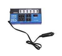 Psdndeww High Efficiency Vehicle Car Inverter Safe and Stable 12 V to 110 V / 24 V to 220 V 1500 W Power Adapter with 6 Charging Ports