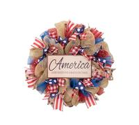 Psdndeww Independence Wreath Patriotic Wreath For Front Door Holiday Changes Ornament 4th The Julys Memorials Day Decors