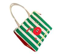 Psdndeww Insulated Lunch Bag Women Men Adults with Backstick Lunch Box Container Cooler for Work Picnics for Women, Green And White Stri, Einheitsgröße