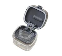 Psdndeww Invisible Aligner Holder with Seal Compact Travel Case for Orthodontic Devices Includes Cleaning the Container Secure Holder Lock Case