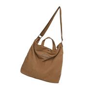 [Psdndeww] Japanese Retro Style Unisex Student Crossbody Bag Canvas Large Capacity Shoulder Handbag School Book Bag, Braun