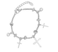 [Psdndeww] Jewelry Replaceable Gold Silver Stainless Steel Stainless Steel Curb Chain Crystal Decorative Unisex Accessories Series Sun Moon, 銀, As described, No Gemstone