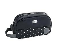 Psdndeww Korean Type Pen Holder Dot Pattern Fabric Pencil Pouches Desk Organizers Multifunctional Cosmetic Bag Foldable Pencil Case