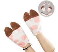 Psdndeww Lovely Animal Cow Costume Accessories: Ears Headband Paws Gloves Tail Halloween Christmas Party Accessories For Women Baby Kids Toddler Girls For Dogs