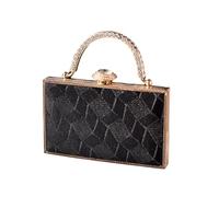 [Psdndeww] Luxurious rhinestone studded wdding party gowns and handbags for special occasions evening bag casual shoulder wallet, Black