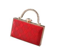 [Psdndeww] Luxurious rhinestone studded wdding party gowns and handbags for special occasions evening bag casual shoulder wallet, red
