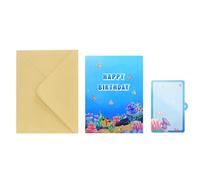Psdndeww Marine Life Popup Greeting Card Handmade Underwater Themed Party Invitation to Wall Display or Event Ocean Theme Popup Greeting