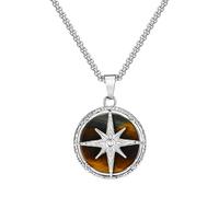 [Psdndeww] Mens Stainless Steel Round Necklace Spiritual Jewelry for Dad Boyfriend Birthday Valentines Day Star Gift, フリーサイズ, As described, No Gemstone