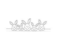 Psdndeww Metal Die Easter Rabbits Cutting Dies For Card Making Scrapbooking Paper Craft Mold