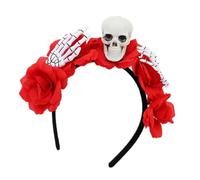 [Psdndeww] Mexican Day of the Dead Costume Halloween Sugar Skull Rosa Headband Head Skull Hand Flower Lace Choker Senorita Costume Day