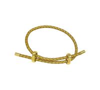 Psdndeww Minimalist Adjustable Steel Rope for Couples Metal Clasp Handchain Unisex Jewelry Him Her Stainless Steel Adjustable Unisex
